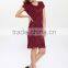 Woman simple plaid loose fashion draped knee length dress