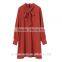 2017 new design ladies red chiffon long dress for women
