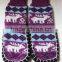 Kids anti slip moccasin slipper sock