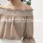 MAXNEGIO latest chiffon strapless flare sleeve blouse top