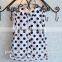 Top High Quality Wave Point Baby Girls Boutique Sleeveless Fashion Pants Suit Summer Dots Clothing Set With Bow