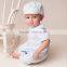 Blue Quilited Newbron Baby Boys Clothes Jumpsuit Cotton Frocks Designs Baby Romper