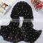 best selling cheap lady girls porka dots print silk chiffon scarf