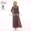 Zakiyyah 690 Muslim plus size long dress with Belt silk route abaya in solid color women clothing in malaysia