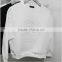 Girls Pullover Plain White No Hood Embossed Sweatshirt