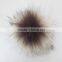 Myfur Mixed Color Pom Pom Keychain Bag Charm Genuine Raccoon Fur Pom Poms For Hat Accessory