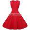 Walson Women retro popular party dresses lady tube short V-neck mini casual clothing pinup hip hop vintage dress