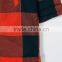 Kids Red and Black Cotton Large Checked Pattern Jacket Parka