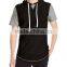 unisex short sleeve cropped top gym hoodie two-tone blank hoodies OEM/ODM services