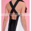 Fancy Women blouse tops Black And White Cross Open Back Sexy tank top