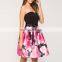 Sweetheart Bust With Floral Printed Skirt Cocktail Dresses Party Dresses