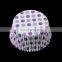 Paper cupcake cups purple dot baking cups