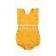 Girl Baby Summer Bodysuit Plain Cotton Baby Romper Bubble Romper