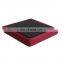 Customized Modern And Fashion Classic Color Blending Breey Red Velvet Stool Storage Ottoman With Golden Metal Legs