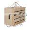 factory direct sale custom handmade 6 bottles wooden wine gift boxes hinged box for wine