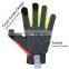 HANDLANDY Orange Flexible Spandex Back Vibration-Resistant Safety Work Touch Screen Mechanic Gloves For Men Women