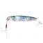 New design 40g 7.5cm 3d lure jig metal stick bait fishing lures saltwater jigging lures