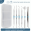 Stainless Steel 6PCS Dental Tools Set Adult Oral Dental Hygiene Set with Dental tweezers