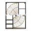K&B wholesale cube metal frame wooden rope knitted pattern wall mounted rack shelves decorations home