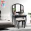 Eco-friendly Bedroom Furniture Wooden black Dressing Table With Mirror