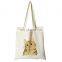 Cotton Canvas Cute Cat Cartoon Travel Tote Shopping Bag