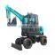 HW40 household excavators breaking hammer 4t wheel excavator for sale