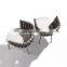 Modern Furniture garden outdoor dinning table and 6 chair Luxury metal stainless steel marble dining room sets dining tables