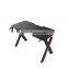 Internet Cafe Black Steel Frame RGB Gaming Desk PC Office Computer Table