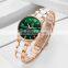SHENGKE Brand Your Label Watch Hot Sale Women Clock Luxury Green Dial Diamond Watches For Ladies