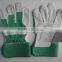 split leather safety gloves green