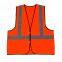 100% polyester hi visibility ENISO 20471 orange reflective vest