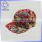 Custom Tie Dye Floral Print Pineapple 5 Panel Snapback Camp Cap Manufacture