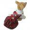 Wholesale Scotland Plaid Decorative Border Dog Skirt with White Collar