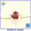 Synthetic 12mm Heart Opal Stone 18K Golden Plated 925 Sterling Silver Chain Necklace