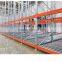 Trolley system push back pallet racking