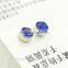 No Hole Round Crystal Magnetic Magnet Studs Earrings For Women Men