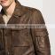 Pakistan stips on sleeves leather jacket