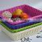 Square PP Rattan Display Basket in Supermarket