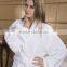 Comfortable 100% cotton hotel white terry bath robe for 5 star hotel