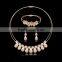 Wholesale New Design Fashion Steel Necklaces Women Luxury Statement Diamond Jewelry Suit SKJT0535