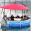 HEITRO CE and CCS approved LLDPE Hull material BBQ dount boat with electric motor BBQ Donut Boat For Sale (10 persons type)