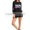 Hot sell fashion women pullover sequin hoodie top