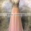 New design alibaba sale embroidery bodice v-back v-neck elegant bridesmaid gown