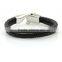 snake head fancy cowhide leather wrist band for men