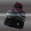 ICELAND YARN BEANIE HATS WITH POM POM KNITTED HAT