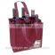 hot sale protective cotton tote canvas 6 bottle wine bag