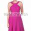 BAM1015 Formal Girl Party Gown with Special Neck 2016 Ruffle Keen Length Short Prom Dresses Coral for Formal Party