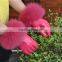 High-end Genuine Fox Fur Cuff Evening Party Leather Dress Gloves Factory Sale