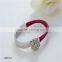 Alloy plating diamond hollow diamond red leather bangle
