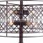 1025- 7 intriguing Edison bulbs modern industrial Metal Lattice Bronze Floor Lamp